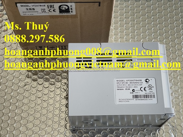 Chuyên phân phối hãng delta - bộ điều khiển vfd007m43b