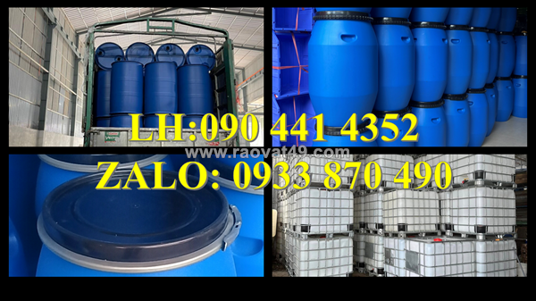 Chuyên thùng phuy nhựa 30l, thùng phuy nhựa 50 lít, vỏ thùng phuy nhựa 60 lít đựng hóa chất