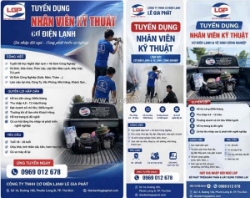 Cơ điện lạnh tuyển lđpt, học nghề, ctv làm ở thủ đức