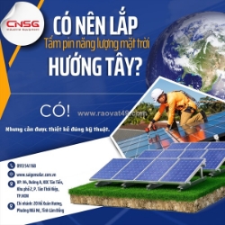 Có nên lắp tấm pin năng lượng mặt trời hướng tây?