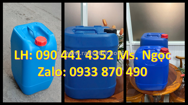 Công ty sx can nhựa 20 lít, can nhựa 22 lít vuông, can nhựa 24 lít đựng hóa chất, thùng nhựa 25 lít