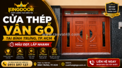 Cửa thép vân gỗ tại bình trưng, tp. hcm | mẫu đẹp, lắp nhanh