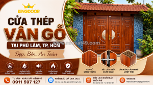 Cửa thép vân gỗ tại phú lâm, tp. hcm | đẹp, bền, an toàn