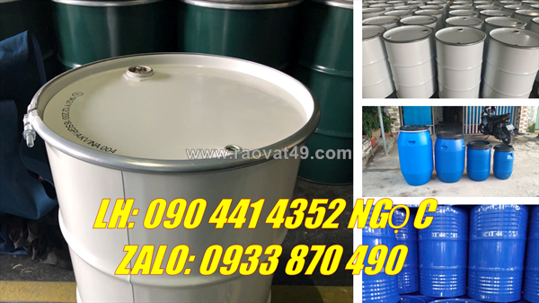 Cung cấp thùng phuy sắt màu xanh dương 220 lít, thùng phuy sắt 220 lít có tráng epoxy tphcm