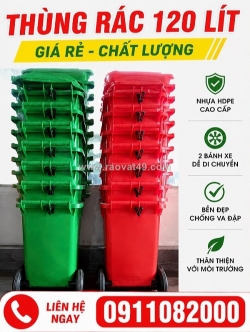 Cung cấp thùng rác nhựa đa dạng kích thước giá tốt tại cần thơ- lh 0911082000