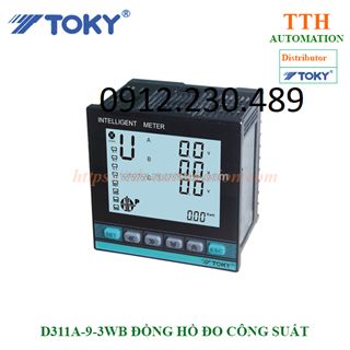 D311a-9-3wb đồng hồ đo công suất toky kích thước: 96w×96h×61.5l(mm)