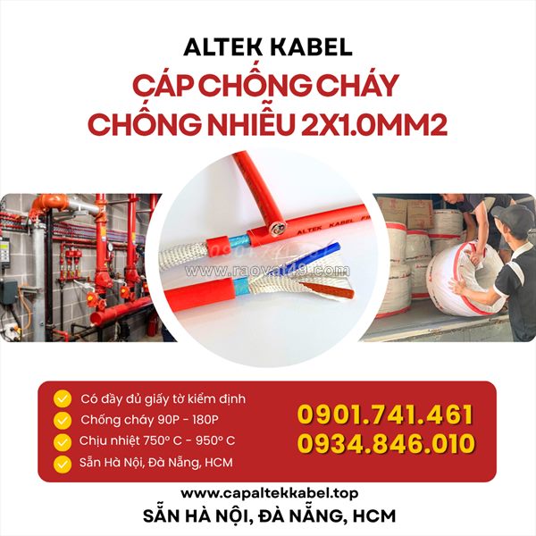 Dây cáp chống cháy chống nhiễu altek kabel 950 độ 0 phút