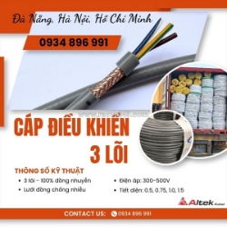 Dây điều khiển 3x0.75 sẵn kho cần thơ – long an – bình thuận