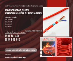 Dây tín hiệu chống cháy chống nhiễu 2x0.75/2x1.0/2x1.5/2x2.5