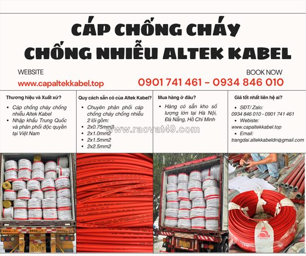 Dây tín hiệu chống cháy chống nhiễu 2x0.75/2x1.0/2x1.5/2x2.5
