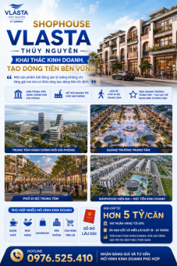 Dự án nhà phố vlasta thủy nguyên - gần vsip hải phòng - kinh doanh đỉnh cao