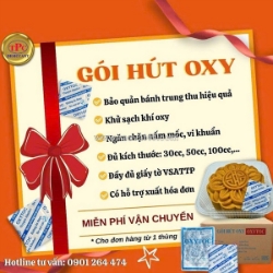 Dùng gói hút oxy bảo quản chống mốc bánh trung thu