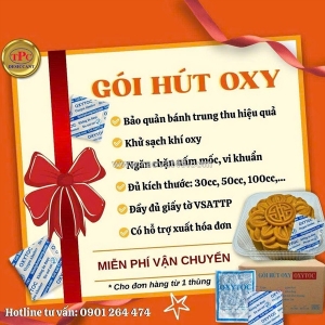 Dùng gói hút oxy bảo quản chống mốc bánh trung thu