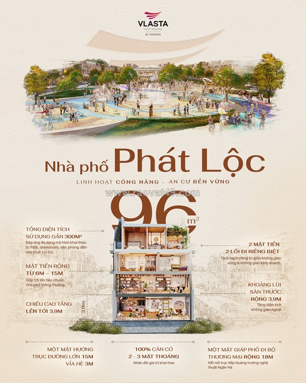 Duy nhất 1 căn chỉ hơn 4 tỷ - sở hữu căn hộ 240m2 dự án vlasta thủy nguyên