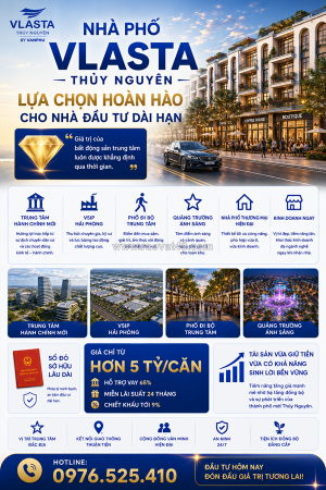 Duy nhất 1 căn chỉ hơn 4 tỷ - tại vlasta thủy nguyên - bàn giao nhà ngay