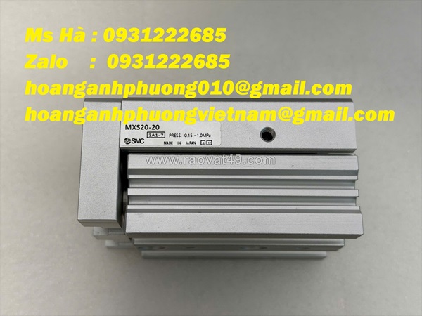 Giá tốt hiện nay - xi lanh bàn trượt mxs20-20 smc