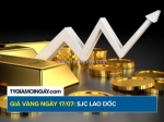 Giá vàng hôm nay 17/7/2026: sjc lao dốc, giảm 1,6 triệu đồng/lượng