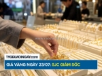 Giá vàng hôm nay 23/7/2026: sjc giảm sốc 5 triệu, thế giới vẫn tăng