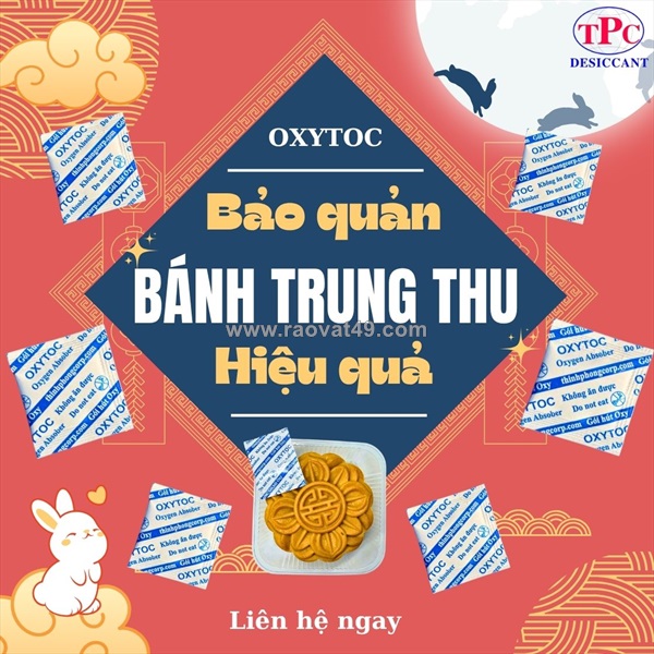 Gói hút oxy oxytoc bảo quản bánh trung thu hiệu quả nha