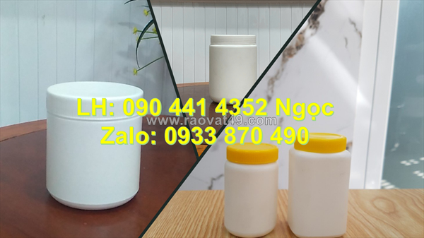 Hủ nhựa 1 ký đựng hóa chất chống dính, hủ nhựa 500g cao cấp, hủ nhựa 250g đựng mỹ phẩm