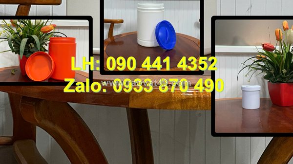 Hủ nhựa 100gr đựng keo dán giày dép, hủ nhựa 250g đựng ngũ cốc, hủ nhựa 500g đựng phân bón