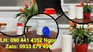 Hủ nhựa 1.5 ký vuông, hủ nhựa 1 ký đựng sơn, hủ nhựa 500g đựng bột dạng loãng, bột, keo