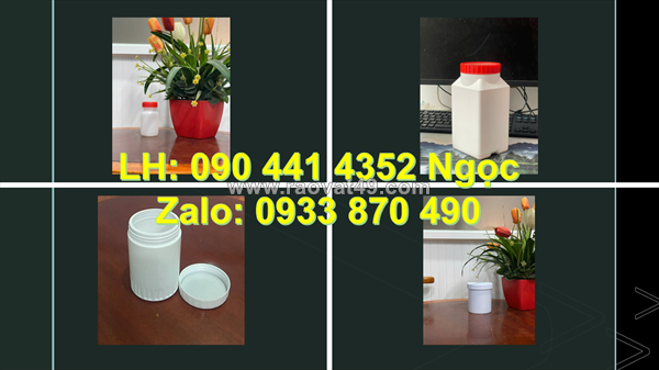 Hủ nhựa 1.5 ký vuông, hủ nhựa 1 ký đựng sơn, hủ nhựa 500g đựng bột dạng loãng, bột, keo