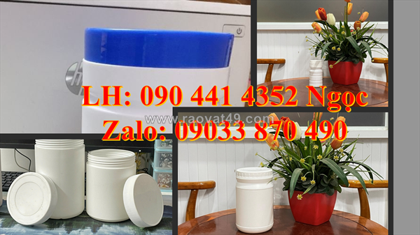 Hủ nhựa 250g đựng milo, hủ nhựa 500g đựng trái cây sấy khô, hủ nhựa 1kg đựng mứt