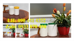 Hủ nhựa 500g đựng phân bón, hủ nhựa 1 ký đựng hạt giống, hủ nhựa 2 ký đựng phân đạm