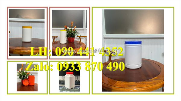 Hủ nhựa 500g đựng phân bón, hủ nhựa 1 ký đựng hạt giống, hủ nhựa 2 ký đựng phân đạm