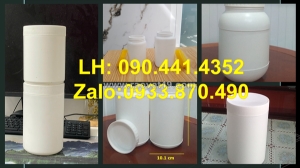Hủ nhựa hdpe đựng thực phẩm 500g, hủ nhựa 250gr màu trắng, hủ nhựa 200gr màu vàng