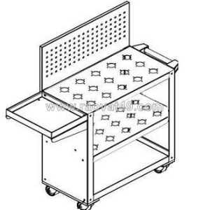 Kệ để chuôi giao bt40 , xe đẩy bt50