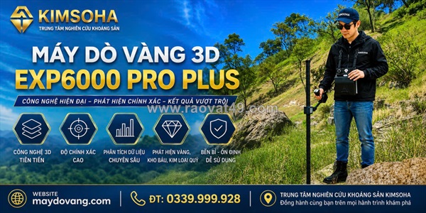 Kimsoha – địa chỉ tư vấn máy dò vàng 3d exp 6000 pro plus uy tín