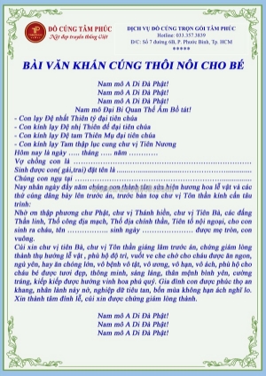 Lưu ngay bài văn khấn thôi nôi cho bé
