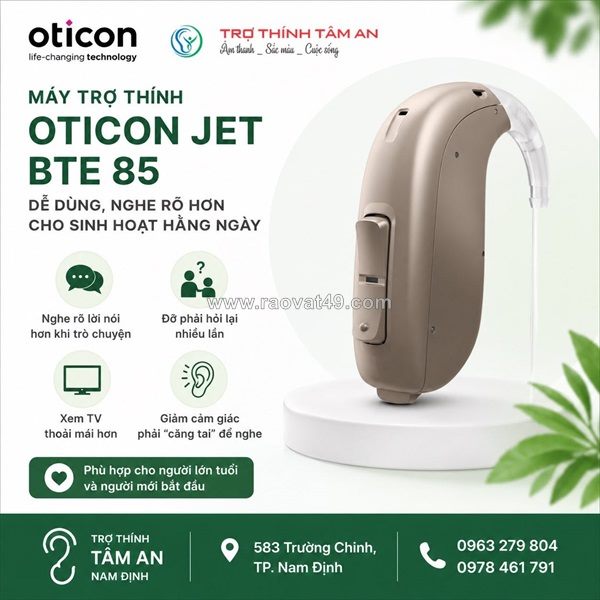 Máy trợ thính oticon jet bte 85 – dễ dùng, nghe rõ hơn cho sinh hoạt hàng ngày