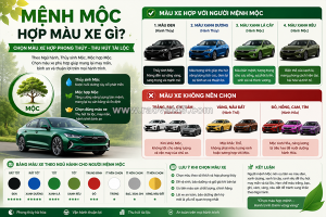 Mệnh mộc hợp màu xe gì? cách chọn màu xe hợp phong thủy thu hút tài lộc