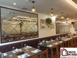 Nhận cắt gương nghệ thuật cho nhà hàng sang trọng