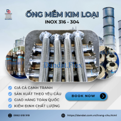 Ống mềm chịu nhiệt, ống mềm kim loại inox 314 - inox 304, dây mềm inox chịu nhiệt, ống nối mềm kim loại