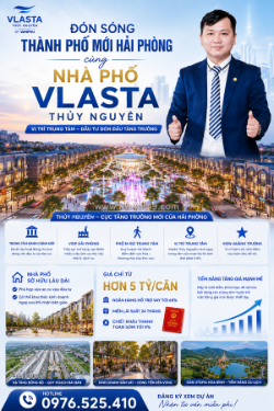Shophouse vlasta thủy nguyên sở hữu lâu dài - vị trí trung tâm hải phòng
