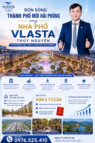 Shophouse vlasta thủy nguyên sở hữu lâu dài - vị trí trung tâm hải phòng
