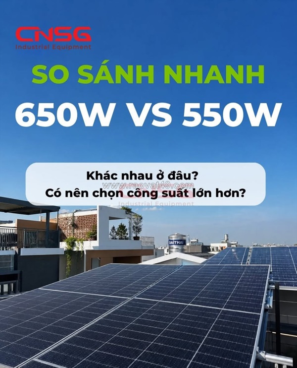So sánh nhanh: pin 650w và pin 550w