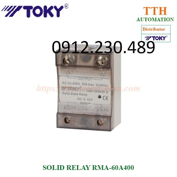 Solid rơ le toky rma-60a400 chế độ đóng cắt zero cross activation