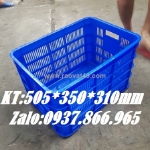 Sọt nhựa rỗng đáy đặc, khay nhựa chứa thực phẩm, sọt nhựa đáy đặc