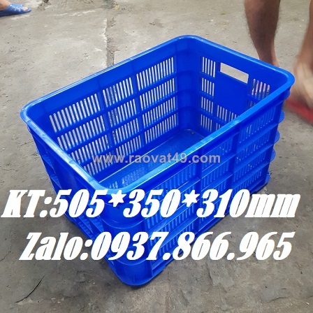 Sọt nhựa rỗng đáy đặc, khay nhựa chứa thực phẩm, sọt nhựa đáy đặc