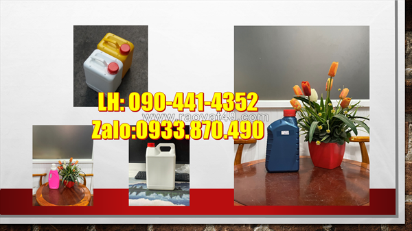 Sx can nhựa 1 lít đủ điều kiện xuất khẩu, can nhựa 2 lít đựng axit yếu, can nhựa 5 lít đựng dung dịch thí nghiệm