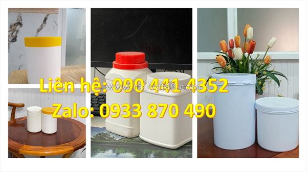 Sx hủ nhựa 2 ký, hộp nhựa tròn 1 ký, hủ nhựa vuông 0.5 ký quai, hủ nhựa 200gr đựng sáp ong
