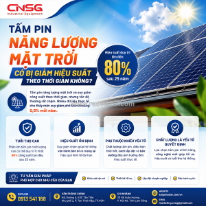 Tấm pin năng lượng mặt trời có bị giảm hiệu suất theo thời gian không?