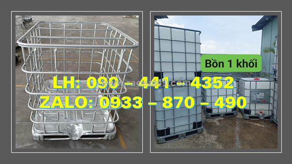 Tank nhựa cũ 1000 lít giá bao nhiêu, thùng nhựa 1000 lít cũ có khung thép, bồn nhựa vuông 1000 lít đựng dược phẩm