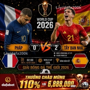 Tây ban nha thẳng tiến vào chung kết world cup 2026!