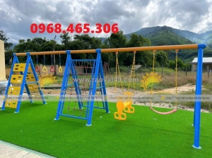 Thang leo cầu trượt xích đu liên hoàn dành cho trường mầm non